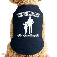 Funny & Cute Granddaughter And Grandfather Doggie Tank thumb 0