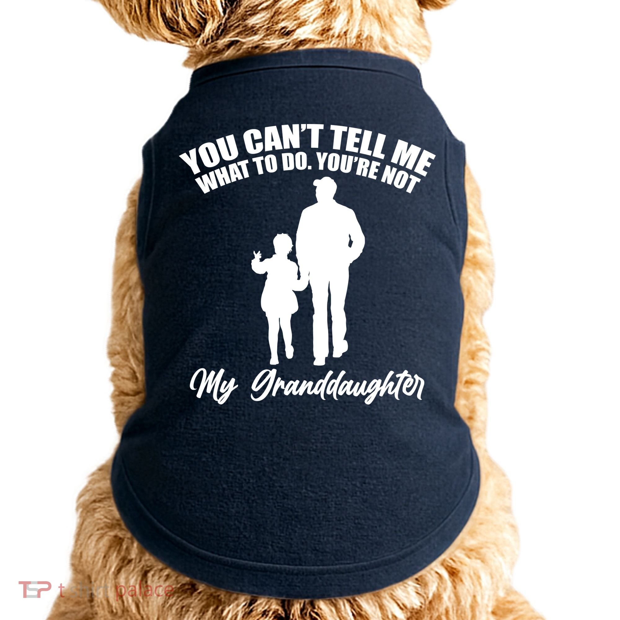 Funny & Cute Granddaughter And Grandfather Doggie Tank