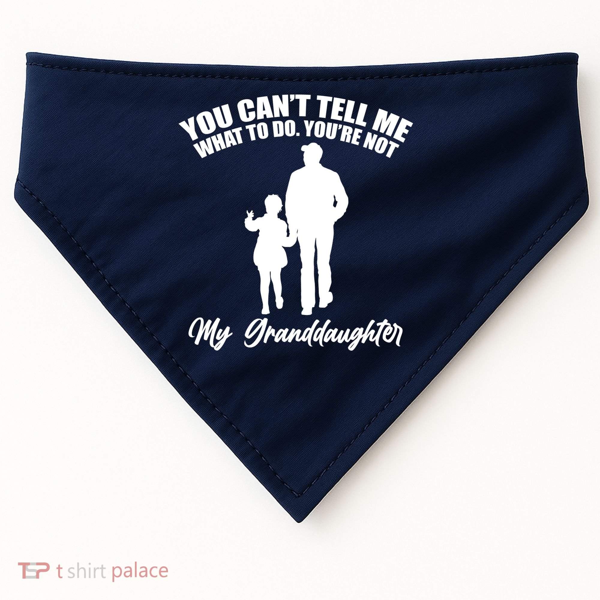 Funny & Cute Granddaughter And Grandfather USA-Made Doggie Bandana