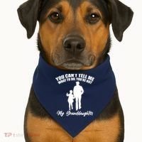 Funny & Cute Granddaughter And Grandfather USA-Made Doggie Bandana thumb 1