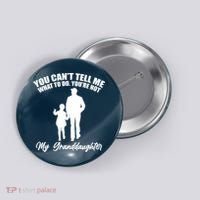 Funny & Cute Granddaughter And Grandfather Button thumb 0