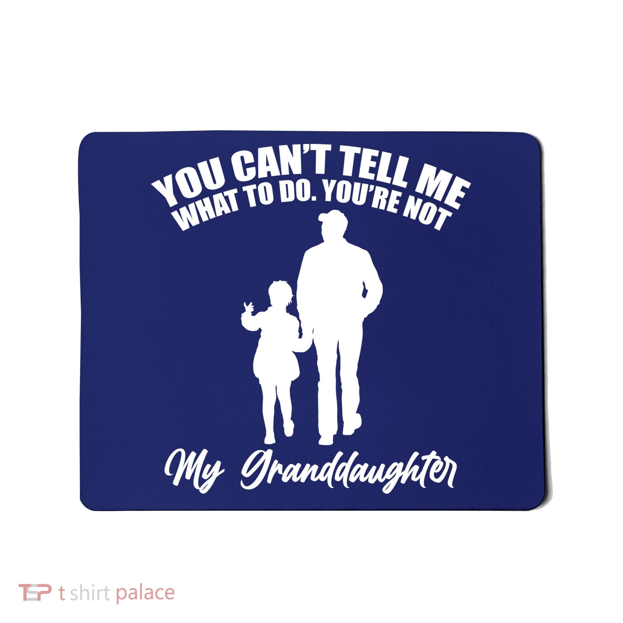 Funny & Cute Granddaughter And Grandfather Mousepad