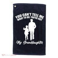 Funny & Cute Granddaughter And Grandfather Golf Towel thumb 0