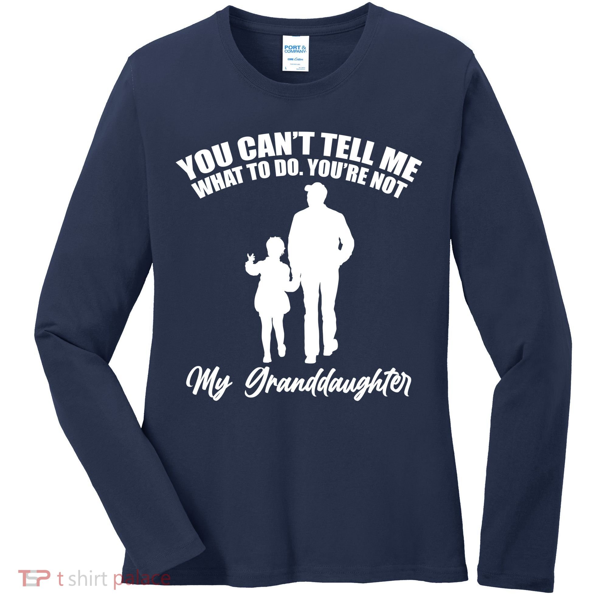 Funny & Cute Granddaughter And Grandfather Women's Long Sleeve Shirt