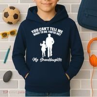Funny & Cute Granddaughter And Grandfather Kids Hoodie thumb 2