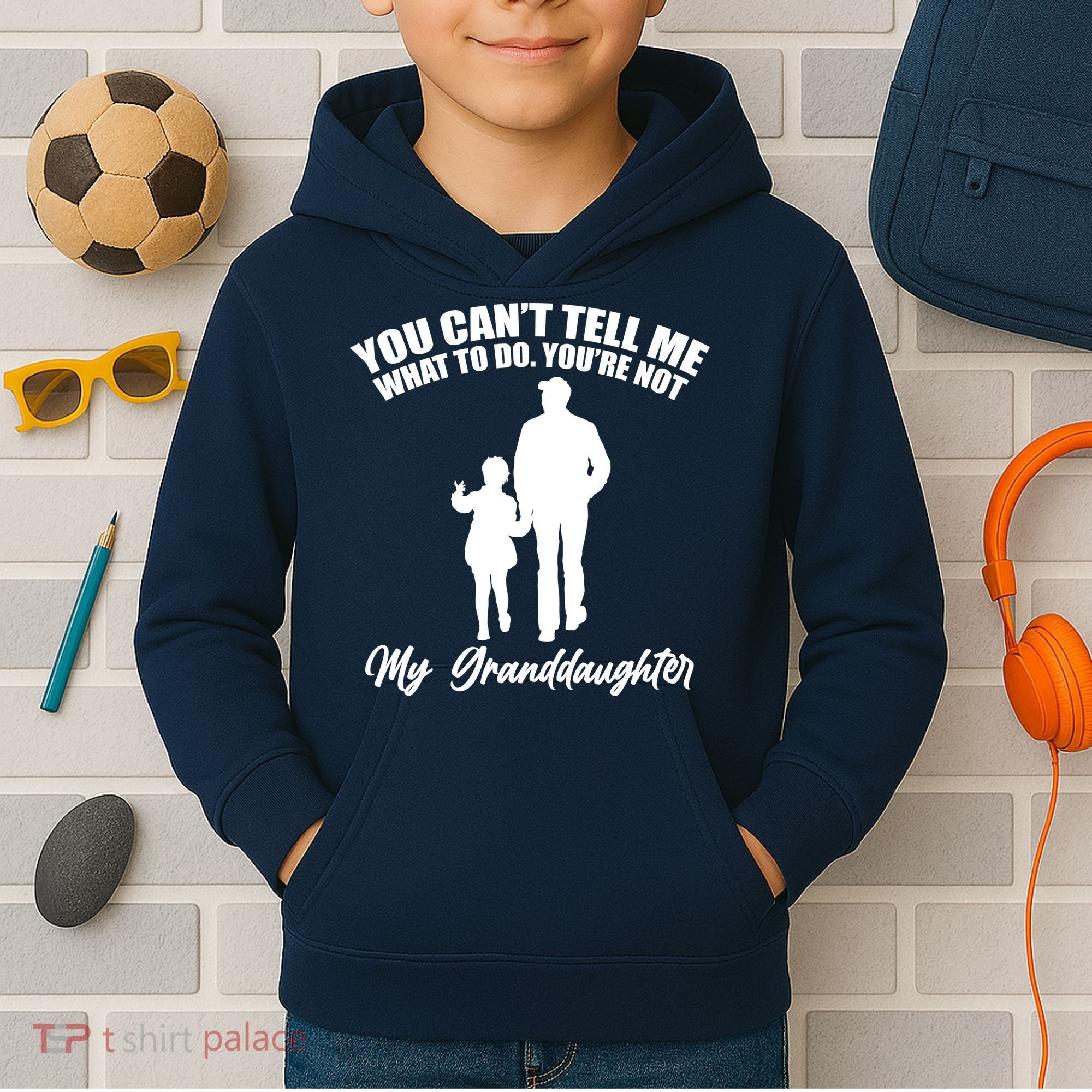 Funny & Cute Granddaughter And Grandfather Kids Hoodie