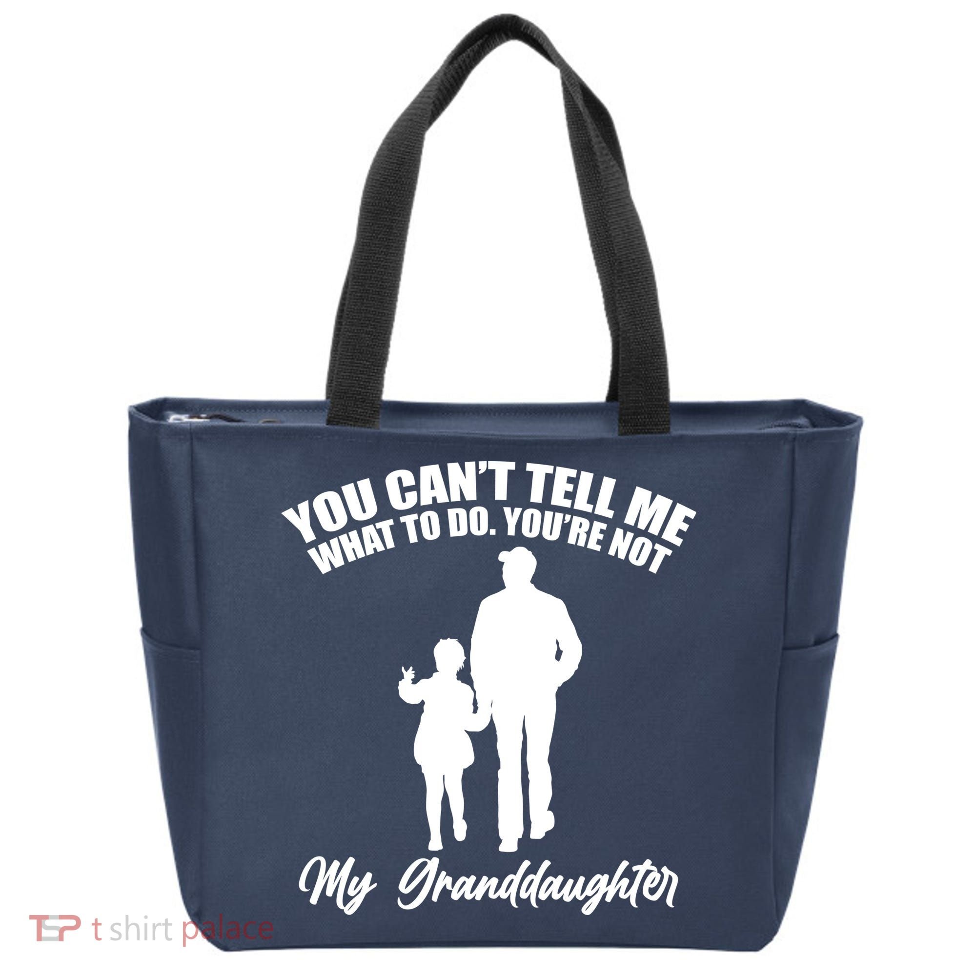 Funny & Cute Granddaughter And Grandfather Tote Bag