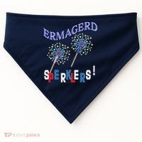Funny 4th of July Ermagerd Sparklers USA-Made Doggie Bandana thumb 0