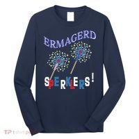 Funny 4th of July Ermagerd Sparklers Long Sleeve Shirt thumb 0