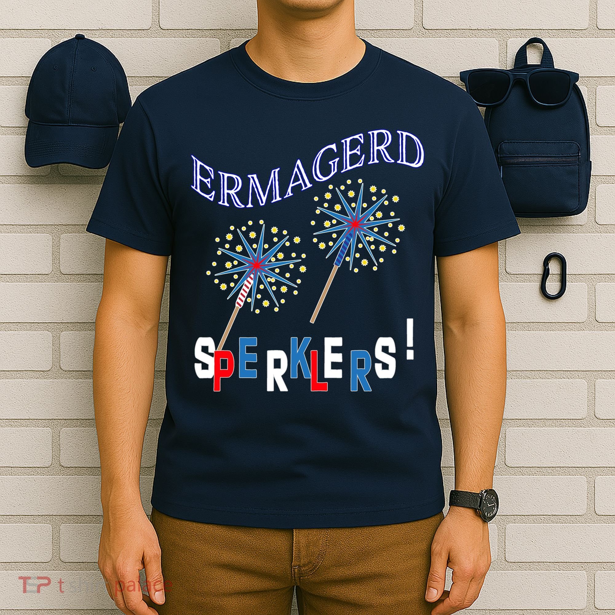 Funny 4th of July Ermagerd Sparklers T-Shirt