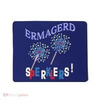 Funny 4th of July Ermagerd Sparklers Mousepad thumb 0