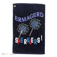 Funny 4th of July Ermagerd Sparklers Golf Towel thumb 0