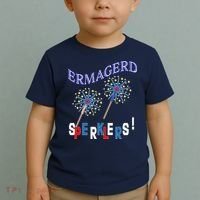 Funny 4th of July Ermagerd Sparklers Toddler T-Shirt thumb 2