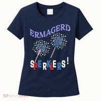 Funny 4th of July Ermagerd Sparklers Women's T-Shirt thumb 0