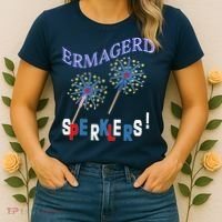 Funny 4th of July Ermagerd Sparklers Women's T-Shirt thumb 2