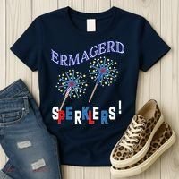 Funny 4th of July Ermagerd Sparklers Women's T-Shirt thumb 3