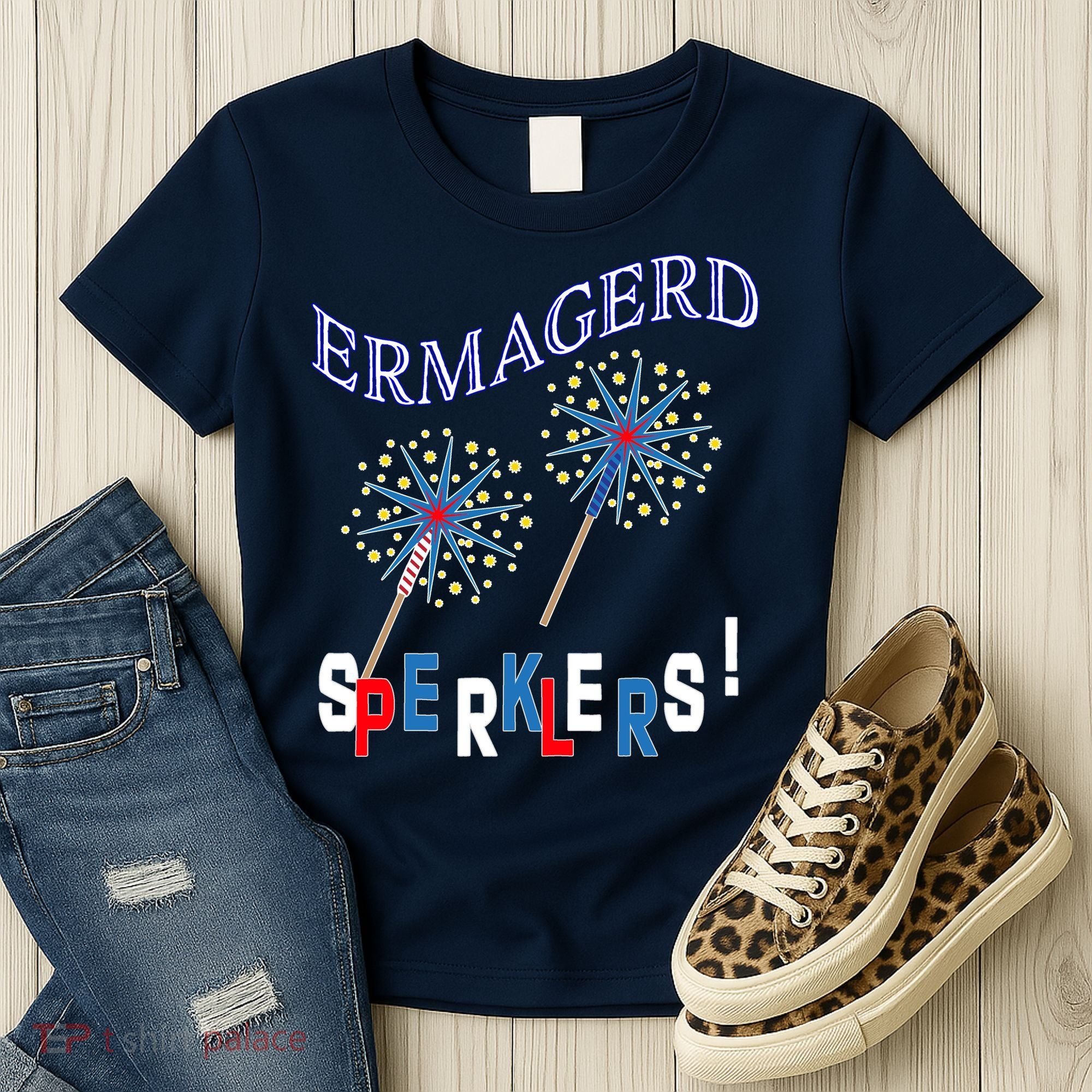 Funny 4th of July Ermagerd Sparklers Women's T-Shirt