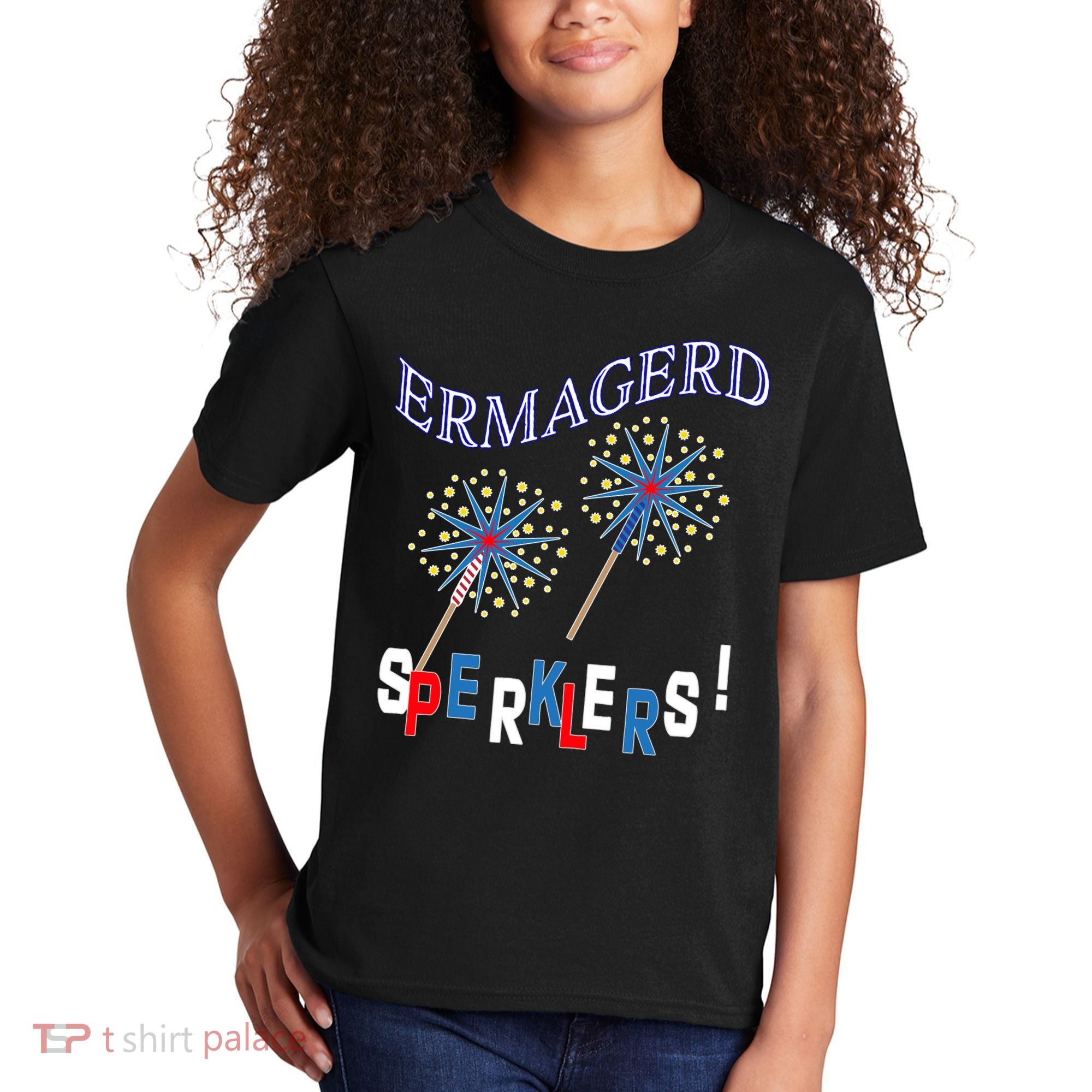 Funny 4th of July Ermagerd Sparklers Kids T-Shirt