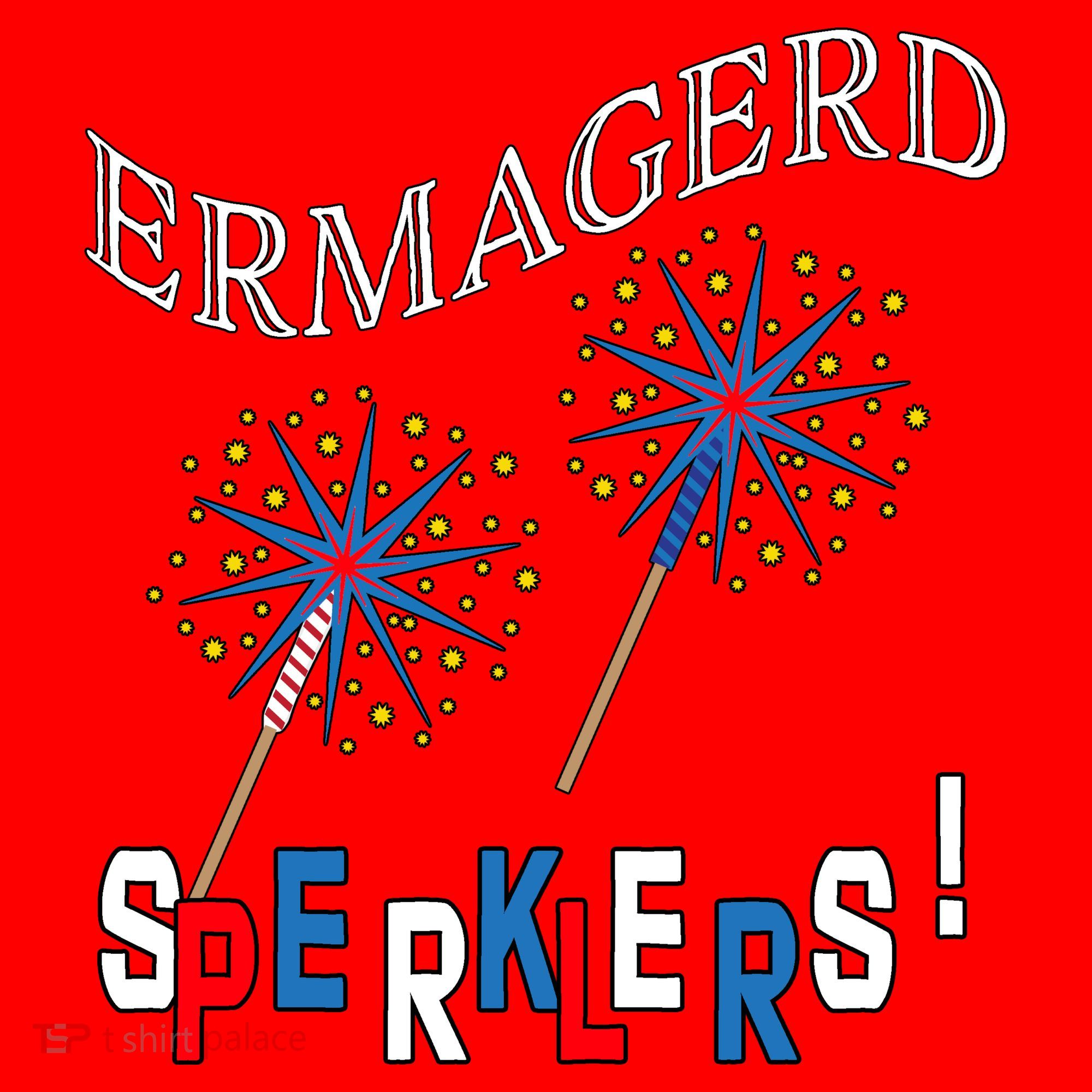 Funny 4th of July Ermagerd Sparklers Santa Hat