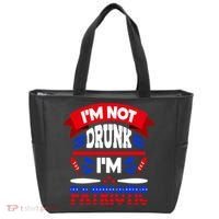 Funny 4th of July Not Drunk Patriotic Tote Bag thumb 0