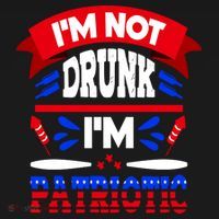 Funny 4th of July Not Drunk Patriotic Tote Bag thumb 4
