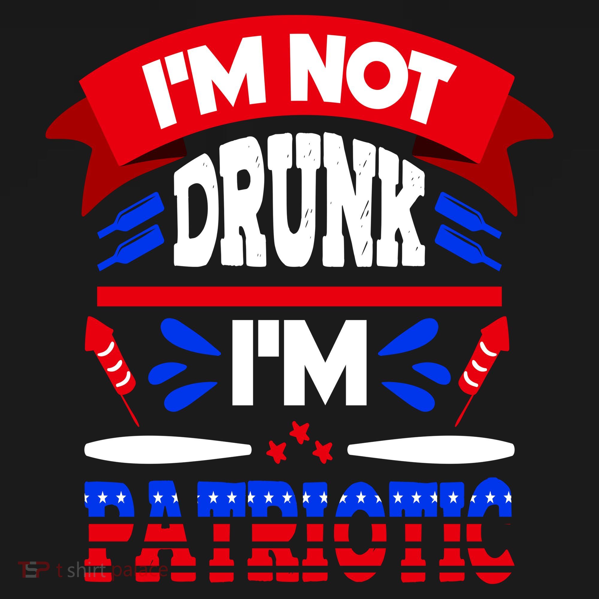 Funny 4th of July Not Drunk Patriotic Tote Bag