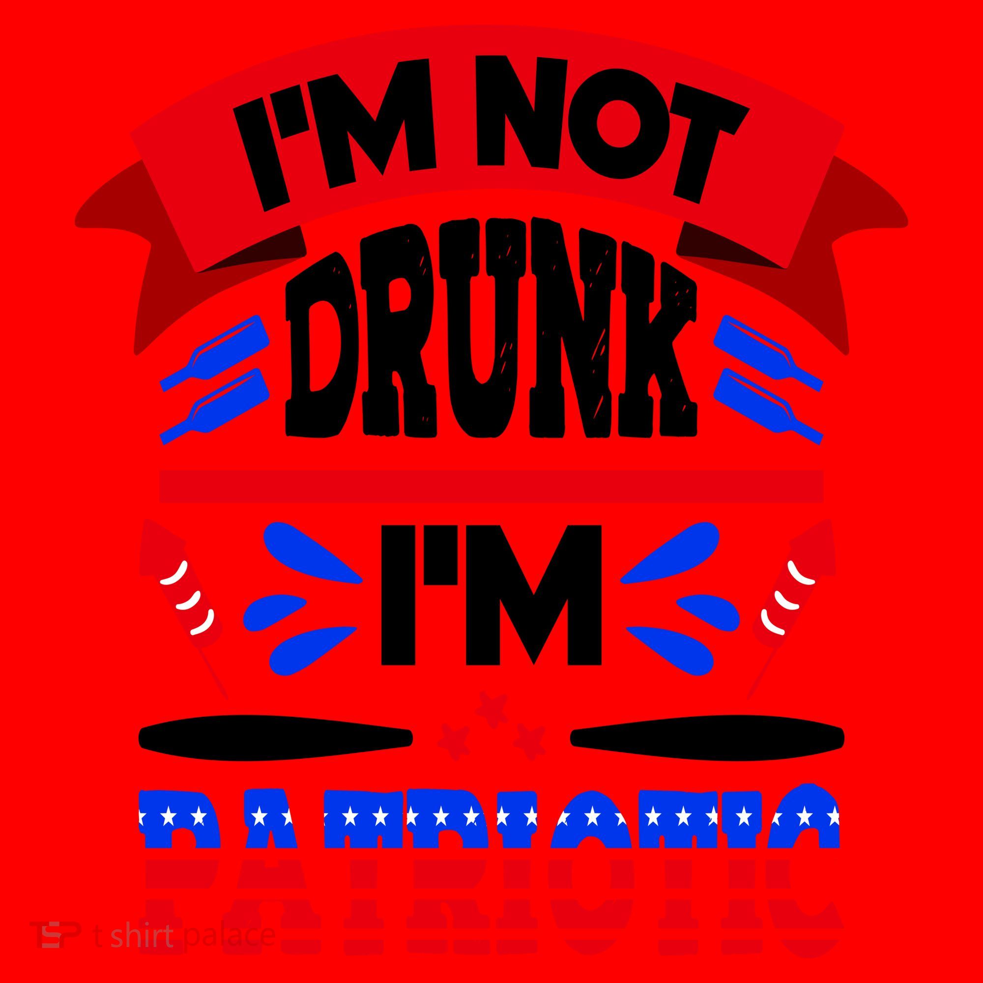 Funny 4th of July Not Drunk Patriotic Santa Hat