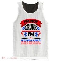 Funny 4th of July Not Drunk Patriotic Mesh Reversible Basketball Jersey Tank thumb 0
