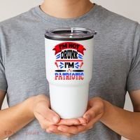 Funny 4th of July Not Drunk Patriotic Tumbler thumb 2