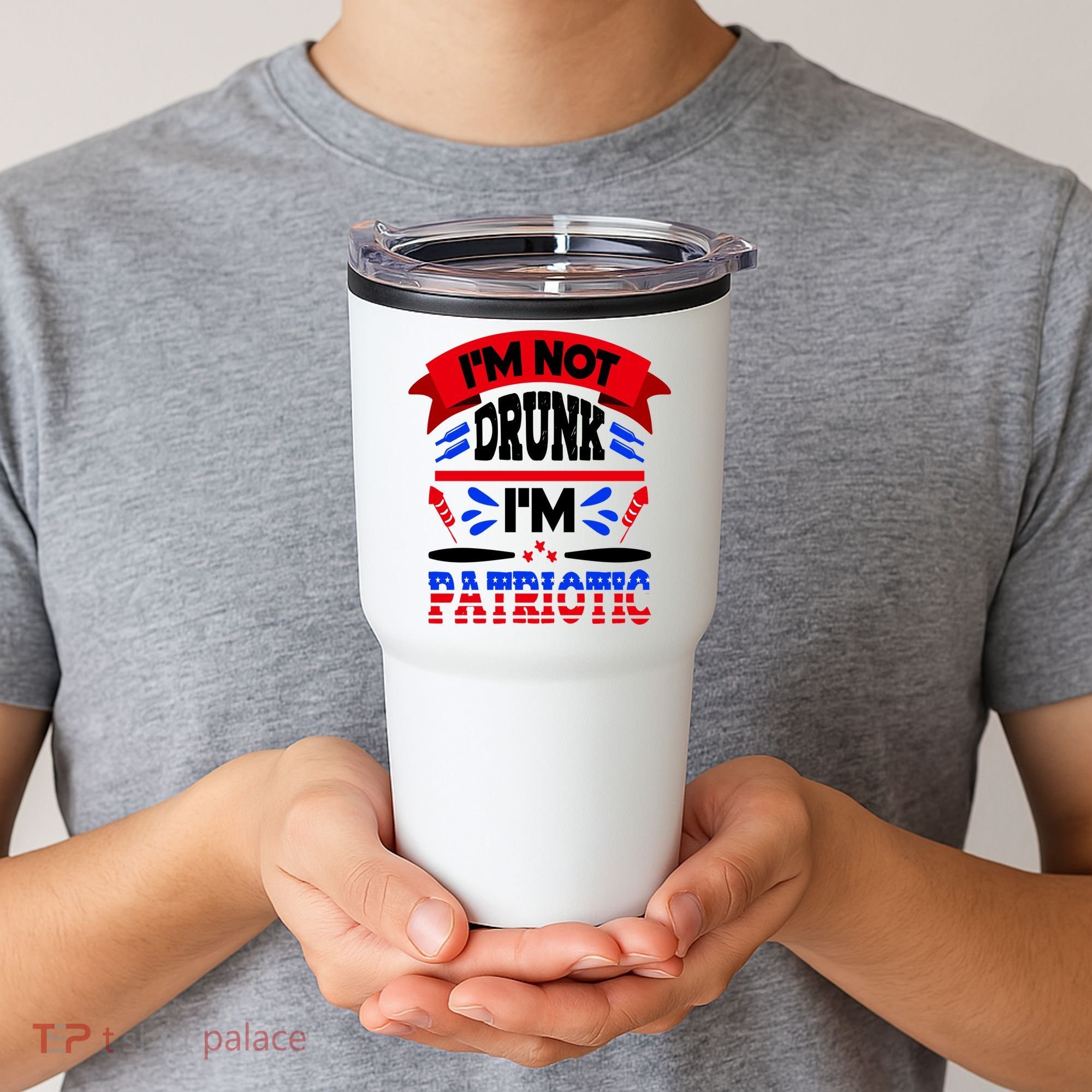 Funny 4th of July Not Drunk Patriotic Tumbler