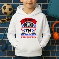 Funny 4th of July Not Drunk Patriotic Kids Hoodie thumb 2