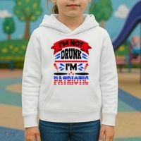 Funny 4th of July Not Drunk Patriotic Kids Hoodie thumb 3