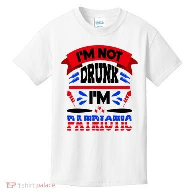 Funny 4th of July Not Drunk Patriotic Kids T-Shirt