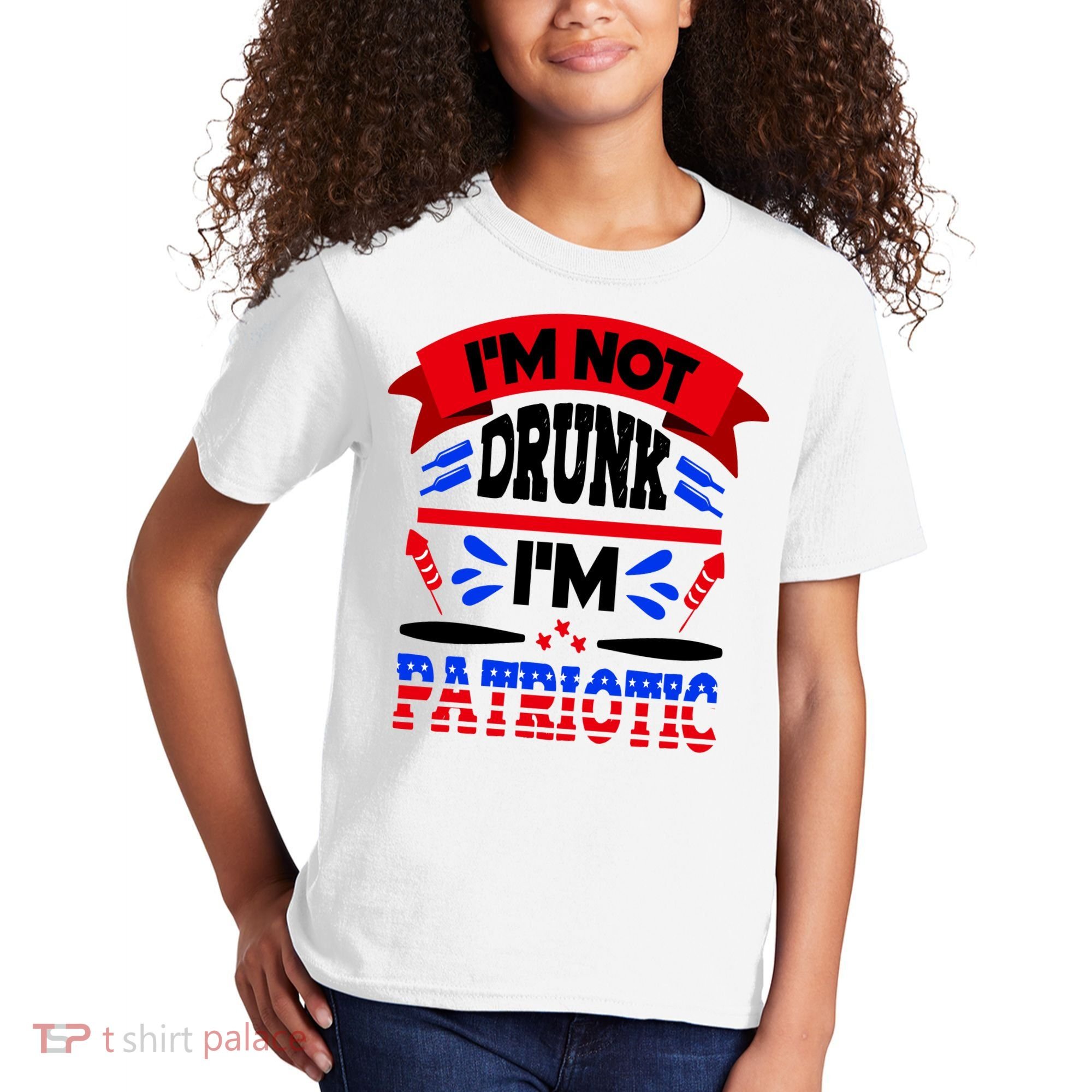Funny 4th of July Not Drunk Patriotic Kids T-Shirt
