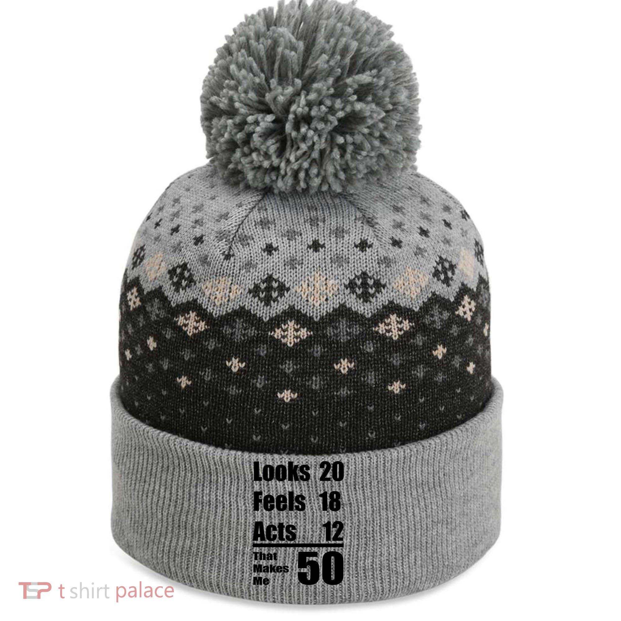 Funny 50th Birthday Fifty Years The Baniff Cuffed Pom Beanie