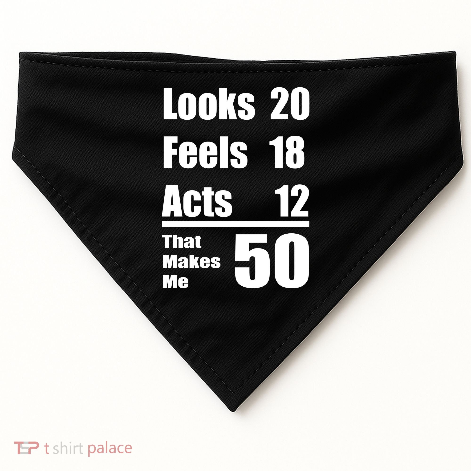 Funny 50th Birthday Fifty Years USA-Made Doggie Bandana
