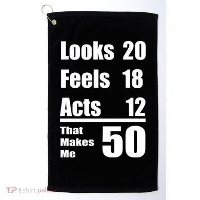 Funny 50th Birthday Fifty Years Golf Towel