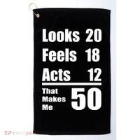 Funny 50th Birthday Fifty Years Golf Towel thumb 0
