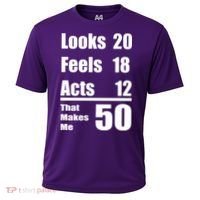 Funny 50th Birthday Fifty Years Cooling Performance Crew T-Shirt thumb 0
