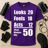 Funny 50th Birthday Fifty Years Cooling Performance Crew T-Shirt thumb 3