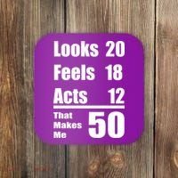 Funny 50th Birthday Fifty Years Coaster thumb 0