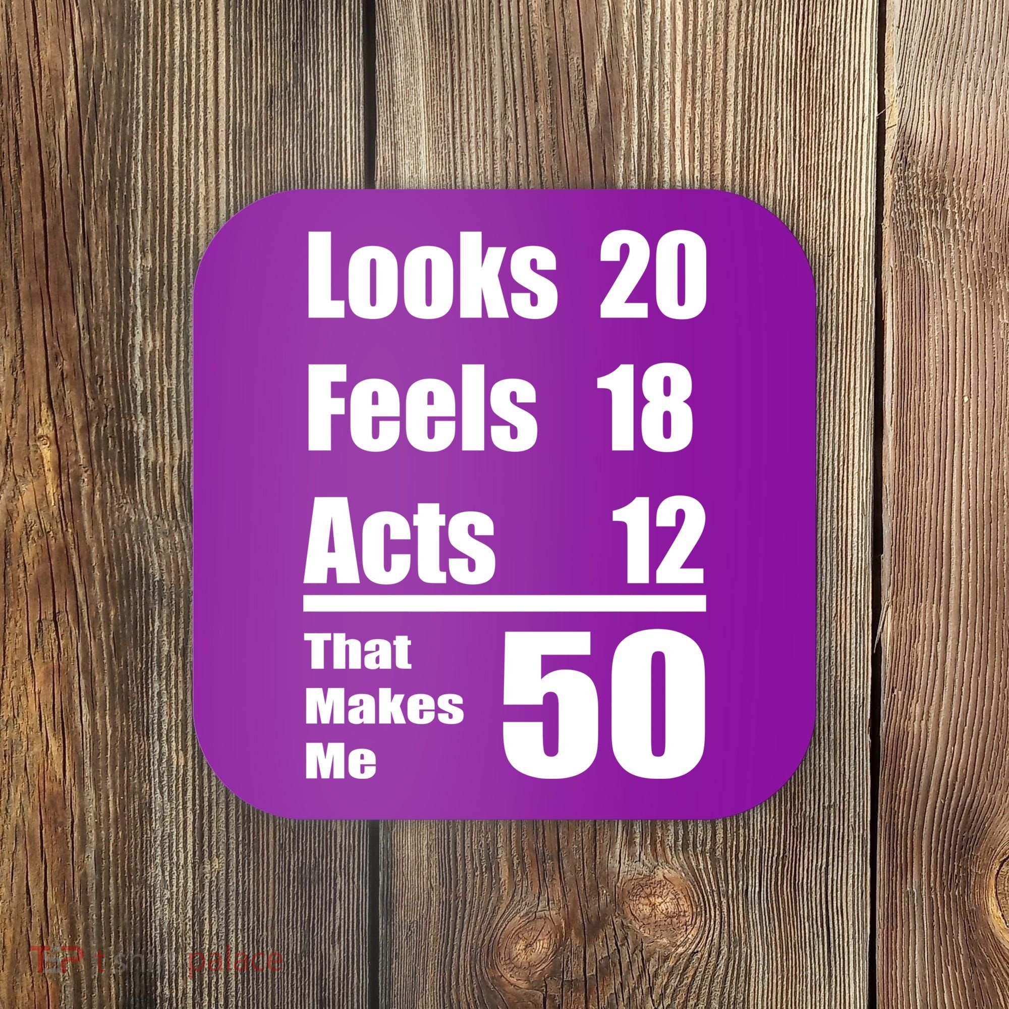 Funny 50th Birthday Fifty Years Coaster