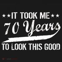 Funny 70th Birthday Look This Good USA-Made Doggie Bandana thumb 2