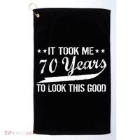 Funny 70th Birthday Look This Good Golf Towel thumb 0