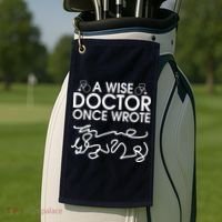 Funny A Wise Doctor Once Wrote Golf Towel thumb 2