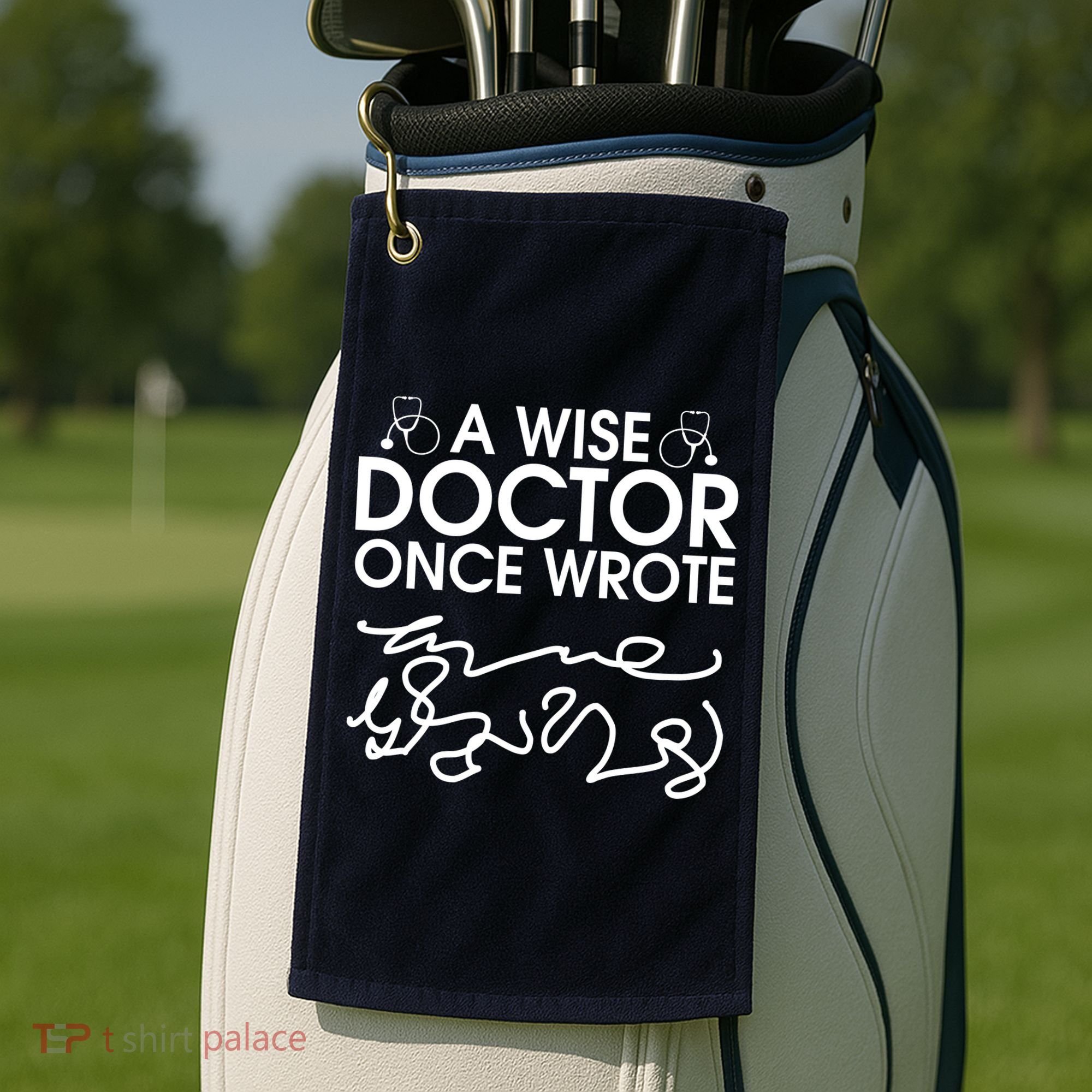 Funny A Wise Doctor Once Wrote Golf Towel