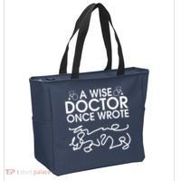 Funny A Wise Doctor Once Wrote Tote Bag thumb 2