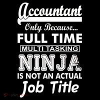 Funny Accountant Full Time Ninja Bucket Hat thumb 4