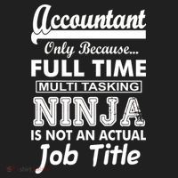 Funny Accountant Full Time Ninja Tumbler thumb 3