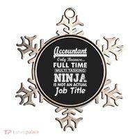 Funny Accountant Full Time Ninja Ornament thumb 0